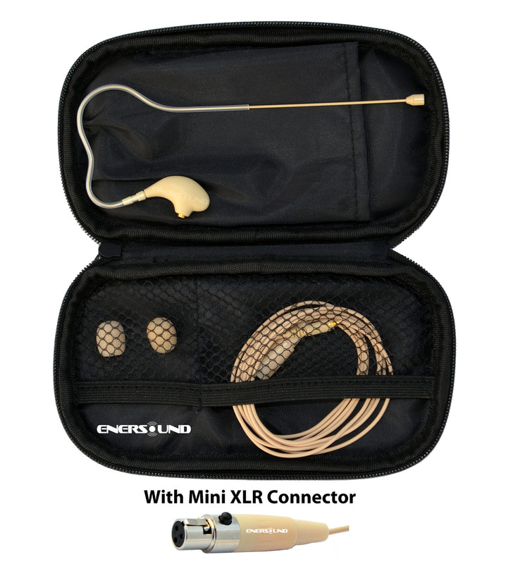 MIC-400MXL Professional Earset / Headset Microphone compatible with AKG / Samson Wireless Systems with Mini XLR. Beige.