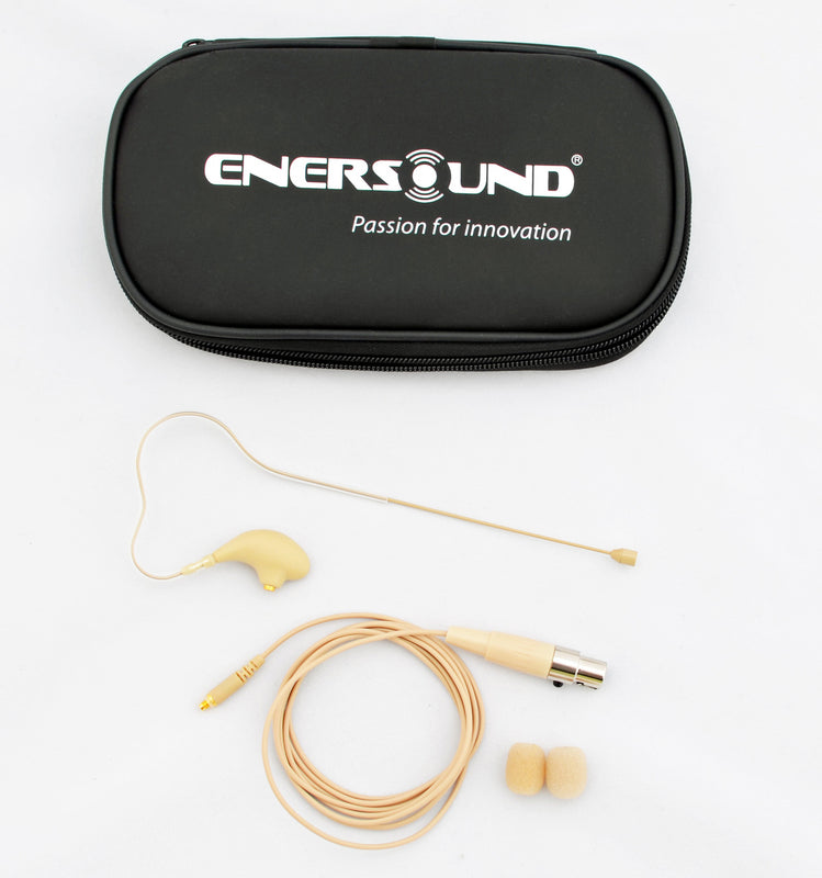 MIC-400SHU Professional Miniature Earset / Headset Microphone compatible with Shure Wireless Systems. Beige.