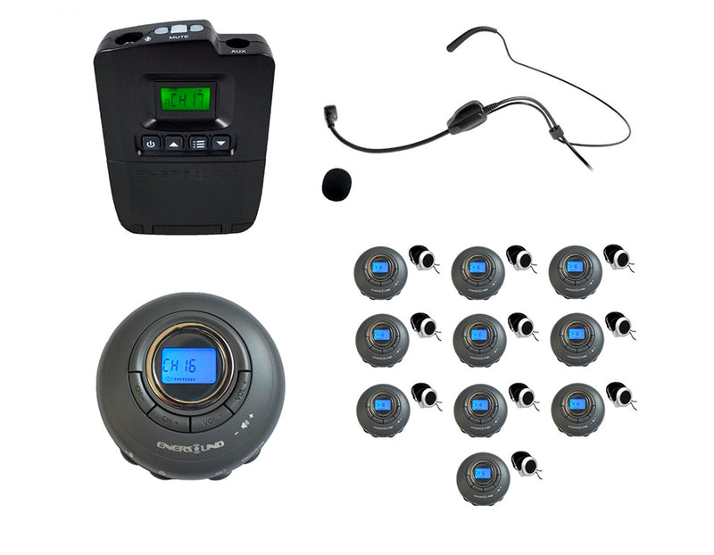 10-Person Portable Translation/Tourguide System (3 year Warranty)