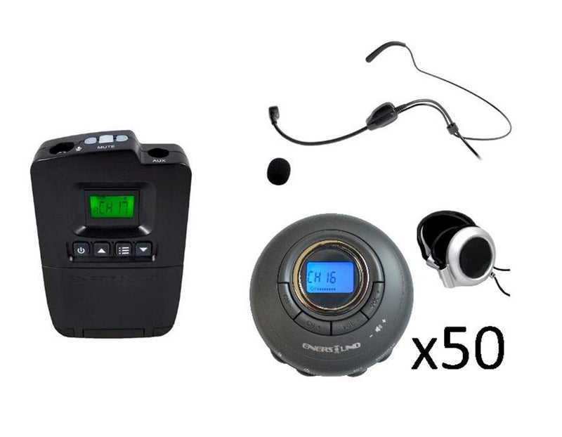 50-Person Portable Translation/Tourguide System  (3-Year Warranty)