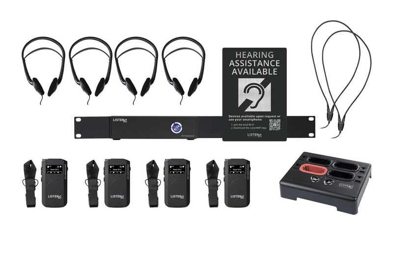 ListenWIFI 2 Channel Wi-Fi System with 4 Receivers (Dante)