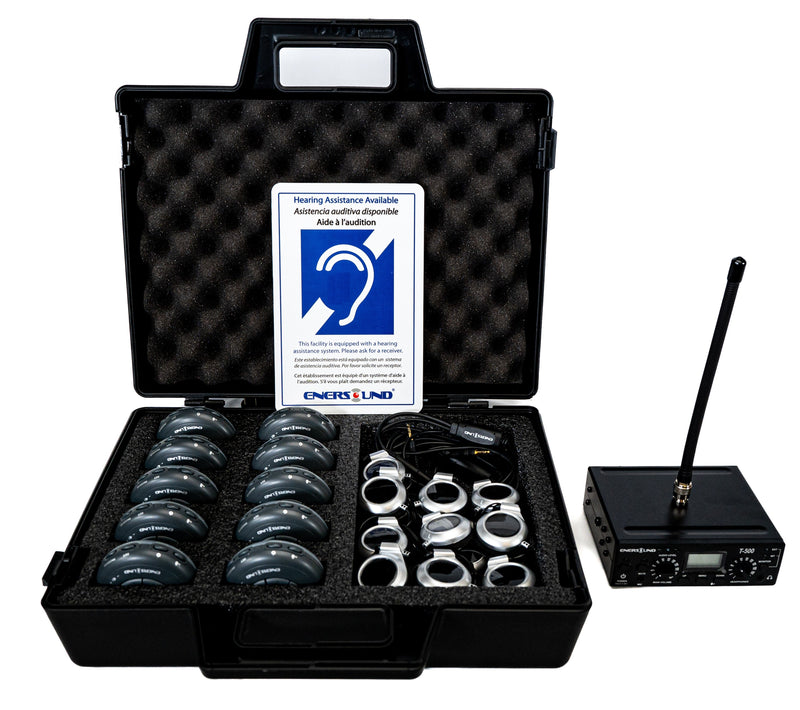 10-Person Enersound Assistive Listening System with ADA Plaque (3-Year Warranty)
