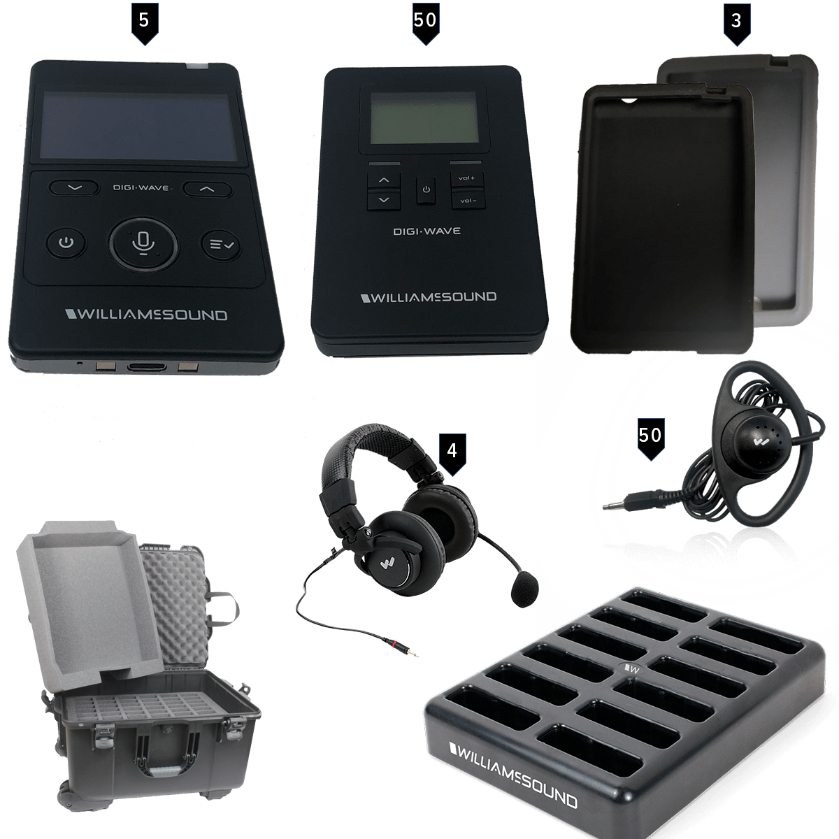 Williams AV 50-Person Portable Digi-Wave Interpretation System