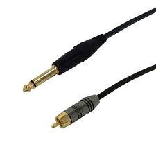 10 feet 1/4 Inch TS plug to RCA male premium cable to connect mixer to USB adapter
