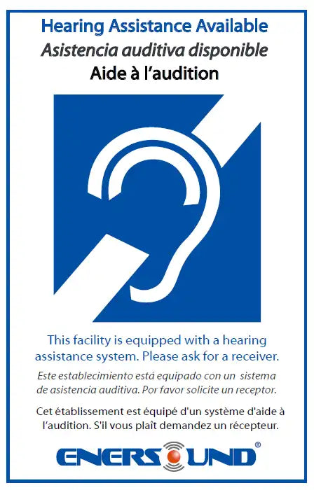 10-Person Enersound Assistive Listening System with ADA Plaque (3-Year Warranty)