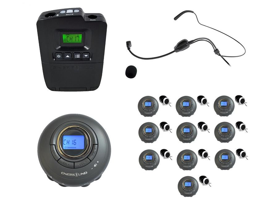 10-Person Portable Translation/Tourguide System (3 year Warranty)