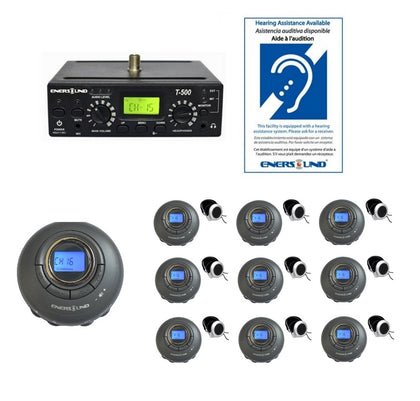 10-Person Enersound Assistive Listening System with ADA Plaque (3-Year Warranty)