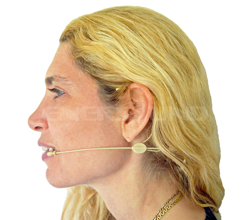 MIC-500 Professional Headset Microphone for  Wireless Systems with 3.5 Mono Connector. Beige.