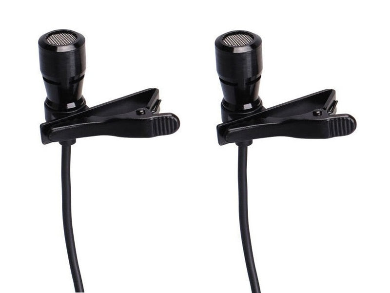 LAV-100BUN Professional Lavalier Microphones with 3.5mm TRRS Plug compatible with Android/Apple Cell Phones and Tablets (2-Pack)