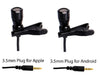 LAV-100BUN Professional Lavalier Microphones with 3.5mm TRRS Plug compatible with Android/Apple Cell Phones and Tablets (2-Pack)