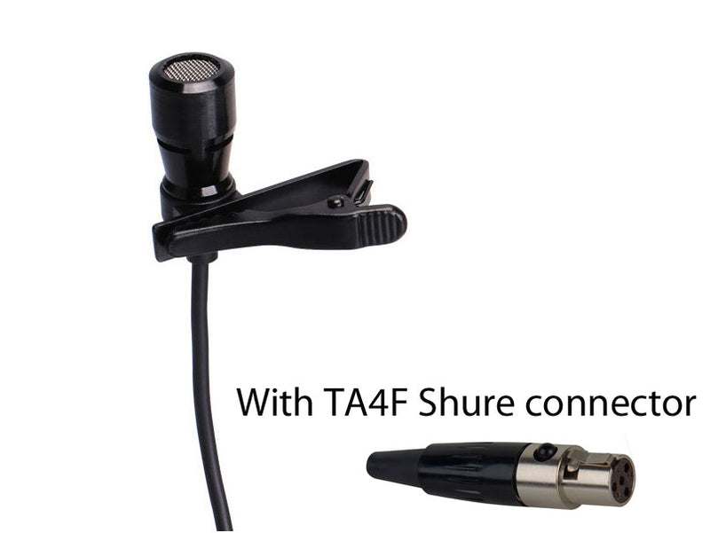 LAV-100SHU Lavalier - Lapel Microphone compatible with Shure Wireless Systems