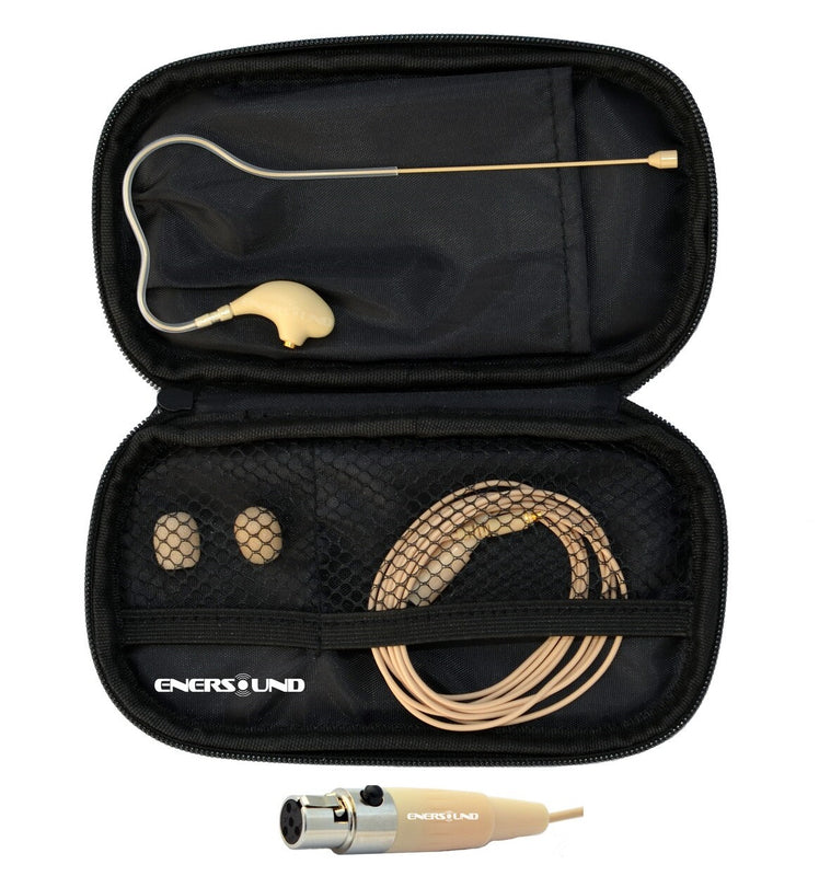 MIC-400SHU Professional Miniature Earset / Headset Microphone compatible with Shure Wireless Systems. Beige.