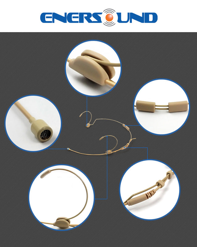 MIC-500 Professional Headset Microphone for  Wireless Systems with 3.5 Mono Connector. Beige.