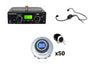 50-Person Translation System with Interpreter Monitor (Lifetime Warranty)