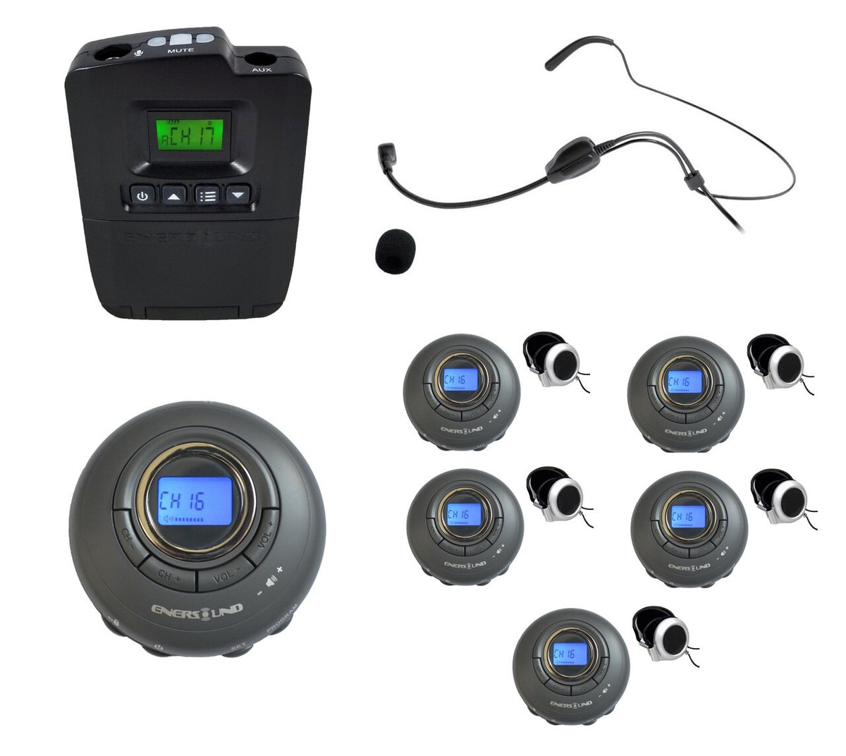 Wireless Tour Guide System for 5 | Clear Audio Tour Guide System