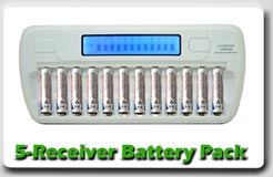 5 -FM Receivers Rechargeable System Pack