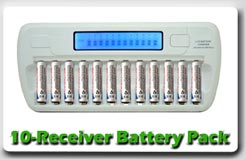 10-FM Receivers AAA Rechargeable System Pack