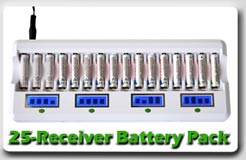 25 Receivers AAA Rechargeable System Pack