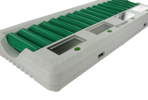 16-Bay LCD Fast Battery Charger