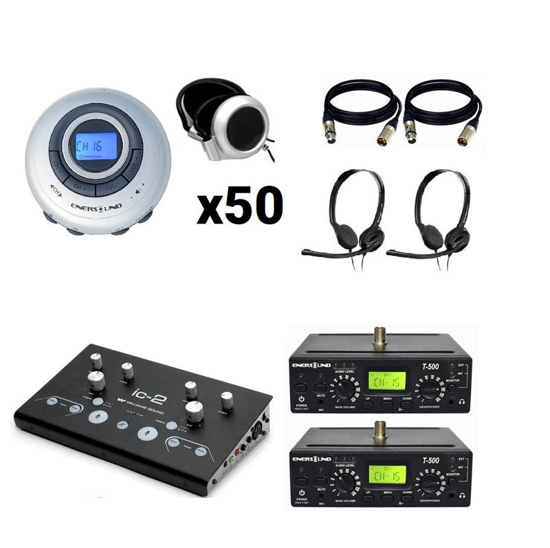 50-Person Professional (Two-Way) Bilingual Simultaneous Interpretation System