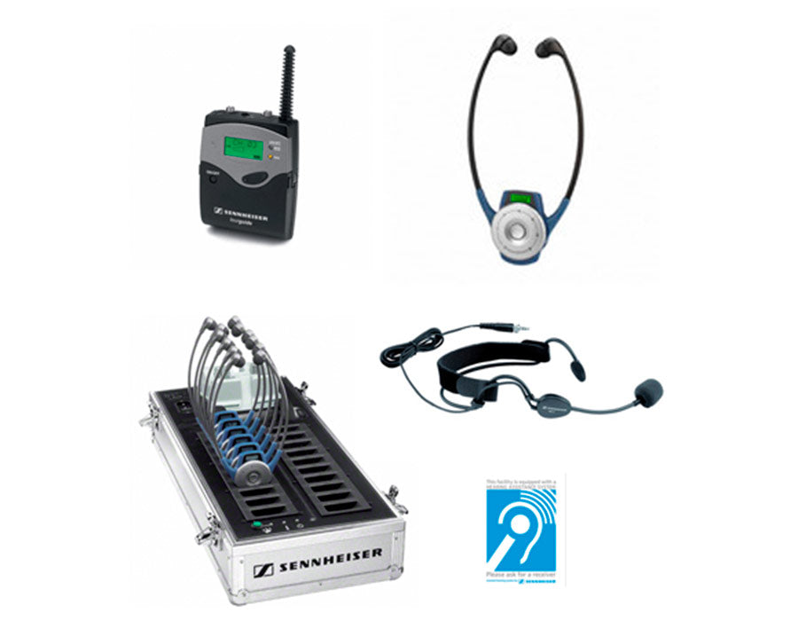 Sennheiser 10-Person Tourguide System with Bodypack Transmitter