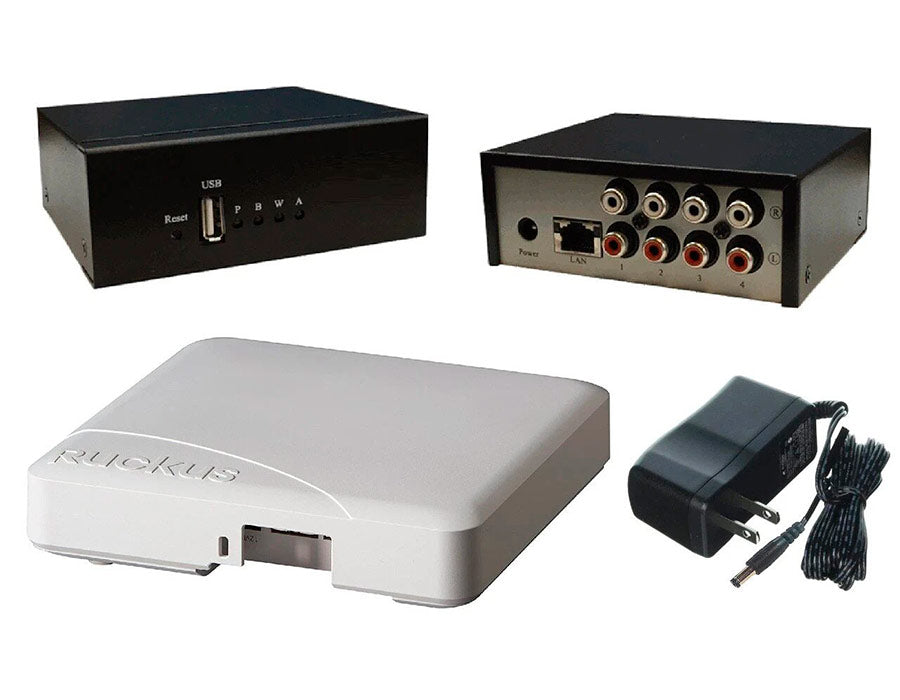 Audio Over WiFi Broadcast Server + Ruckus Access Point w/Power Supply